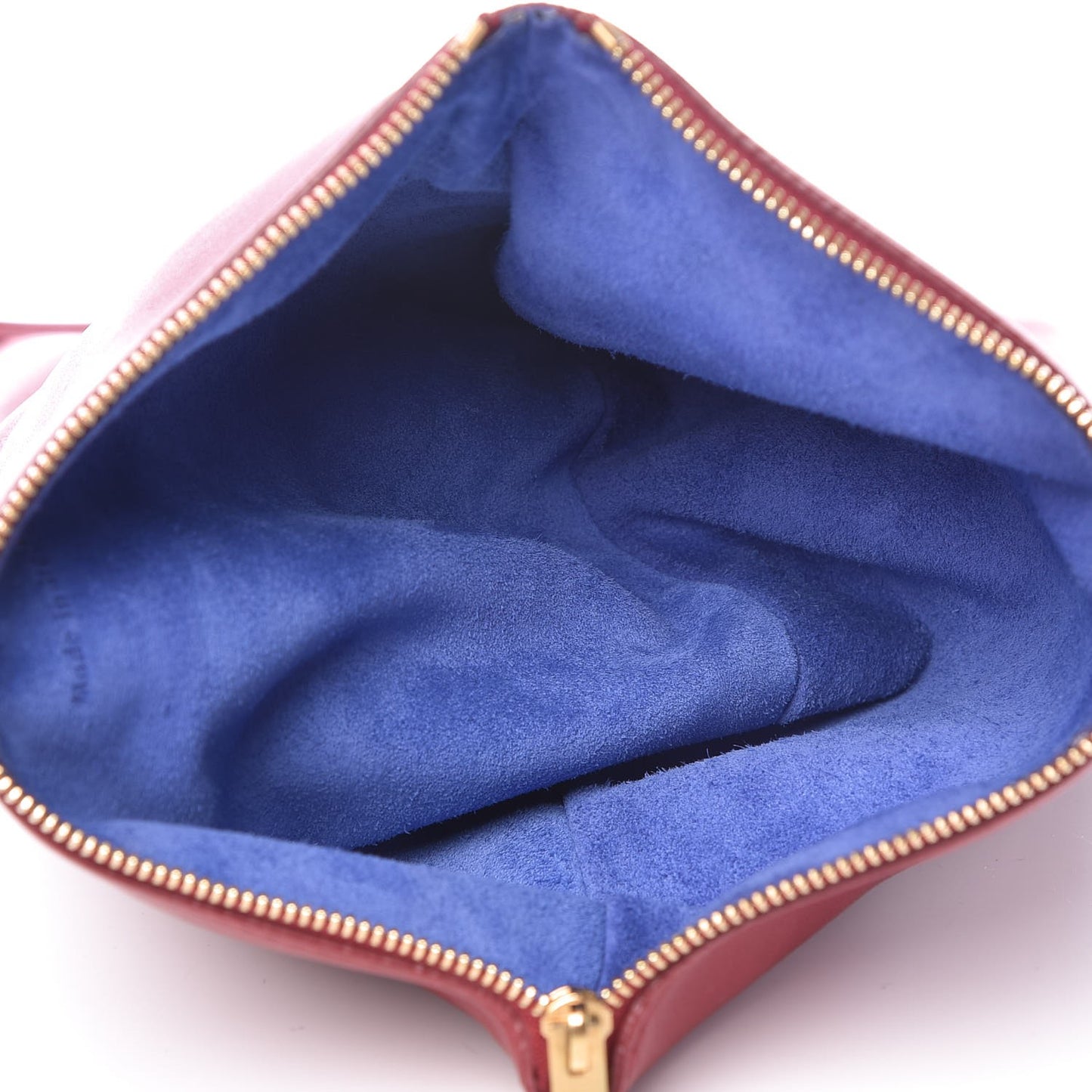 Lambskin Berlingot Clutch Fuchsia