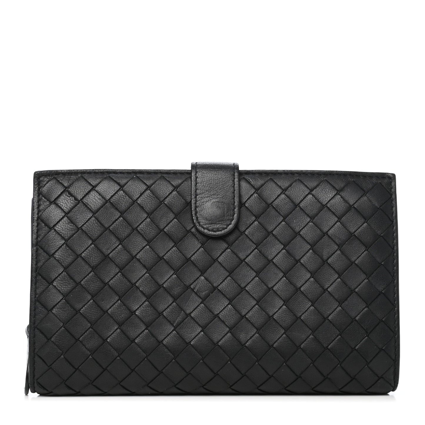 Nappa Intrecciato Continental Wallet Black