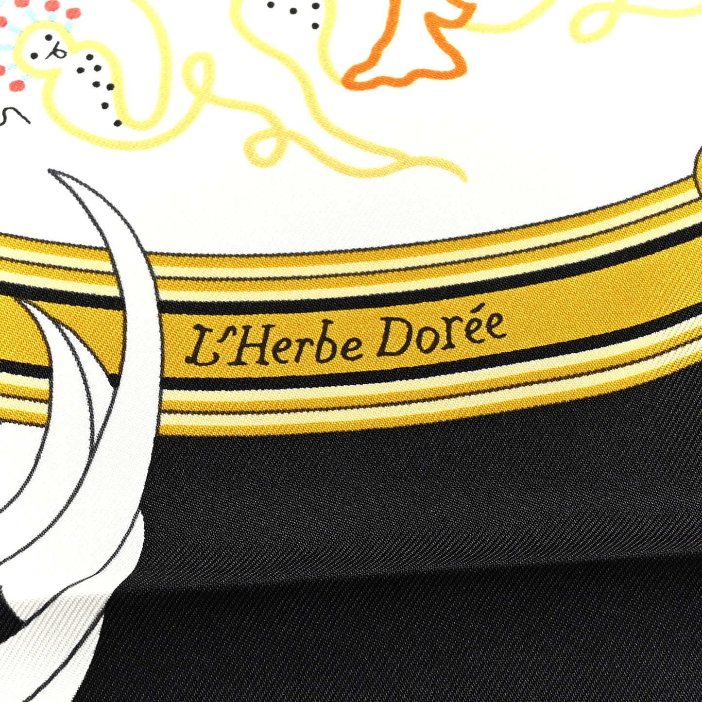 Silk Legende Brodee Scarf 90 Black