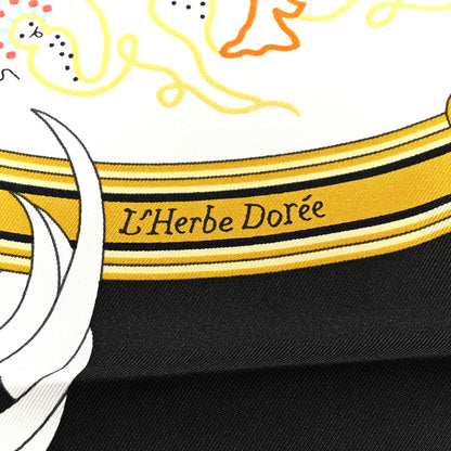 Hermes Silk Legende Brodee Scarf 90 Black 8 of 8