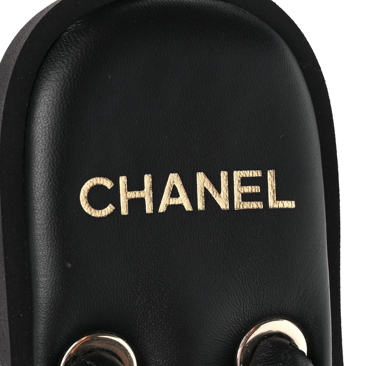 Chanel Lambskin Quilted Padded Charms Thong Sandals 37.5 Black 7 of 8