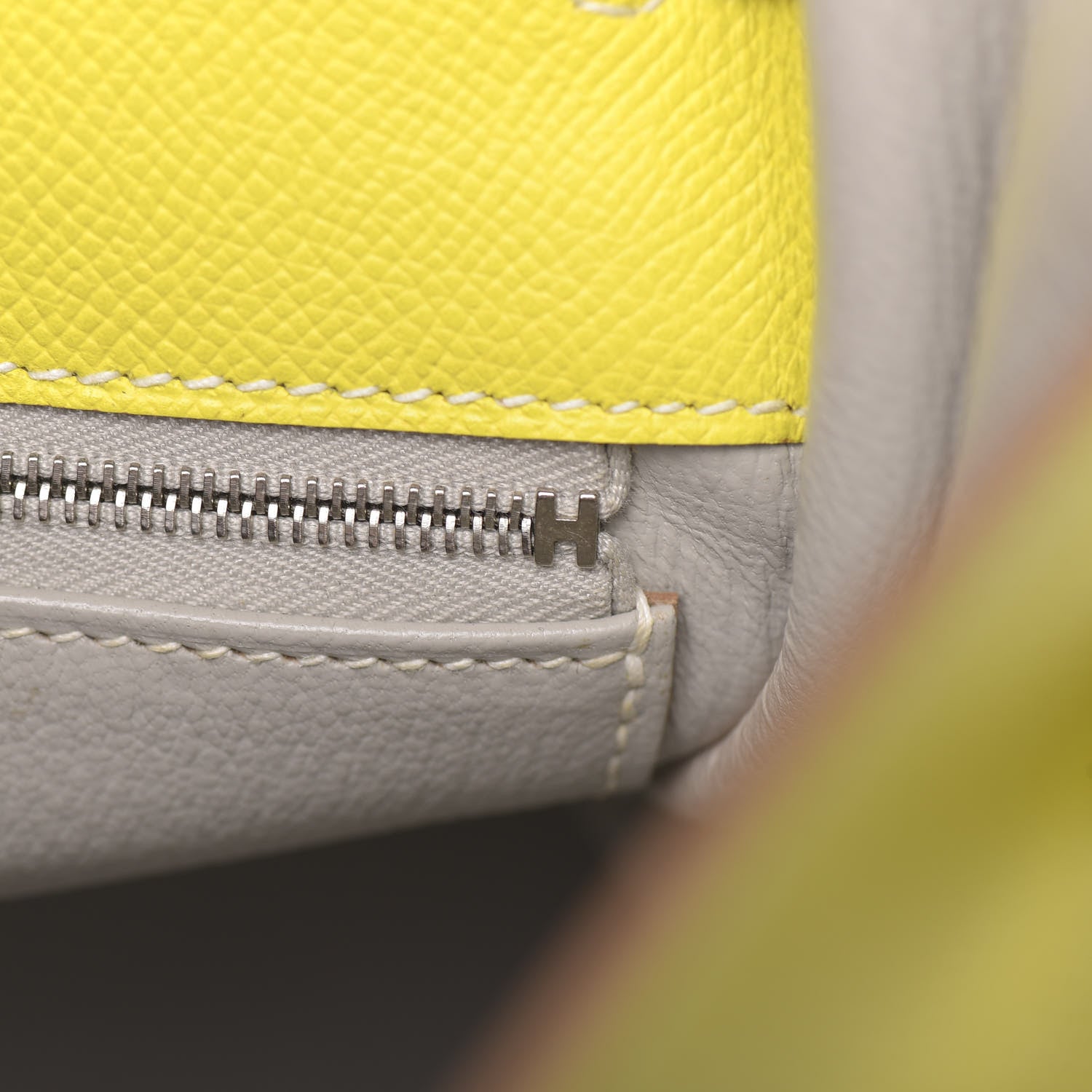 Hermes Epsom Candy Kelly Retourne 35 Lime Gris Perle 27 of 42