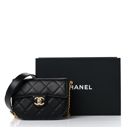 Chanel Caviar Quilted Moon Messenger Black 10 of 10