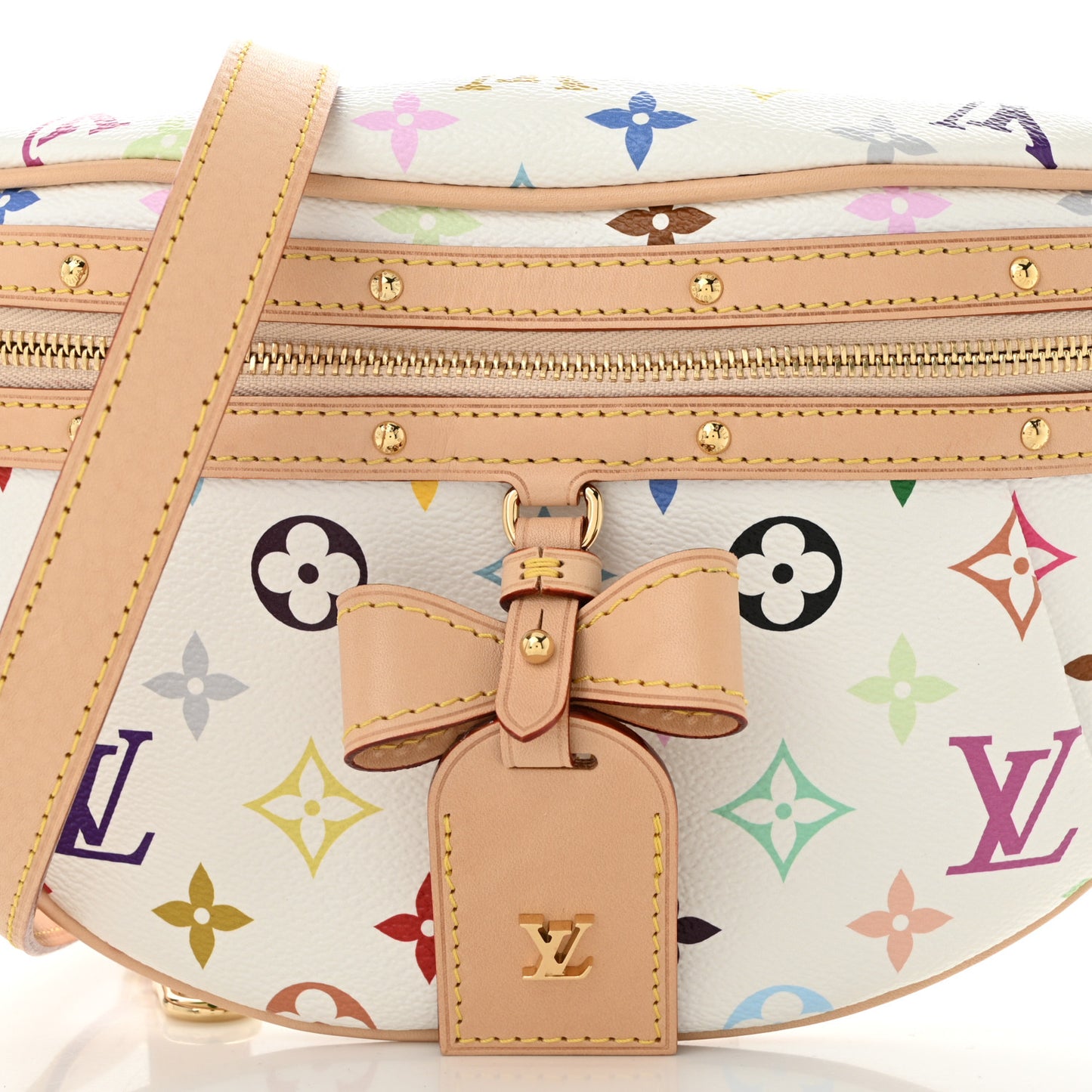 LV X TM Monogram Multicolor High Rise Bumbag White