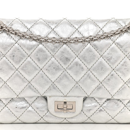 Chanel Metallic Aged Calfskin Quilted 2.55 Reissue 226 Flap Silver 8 of 10