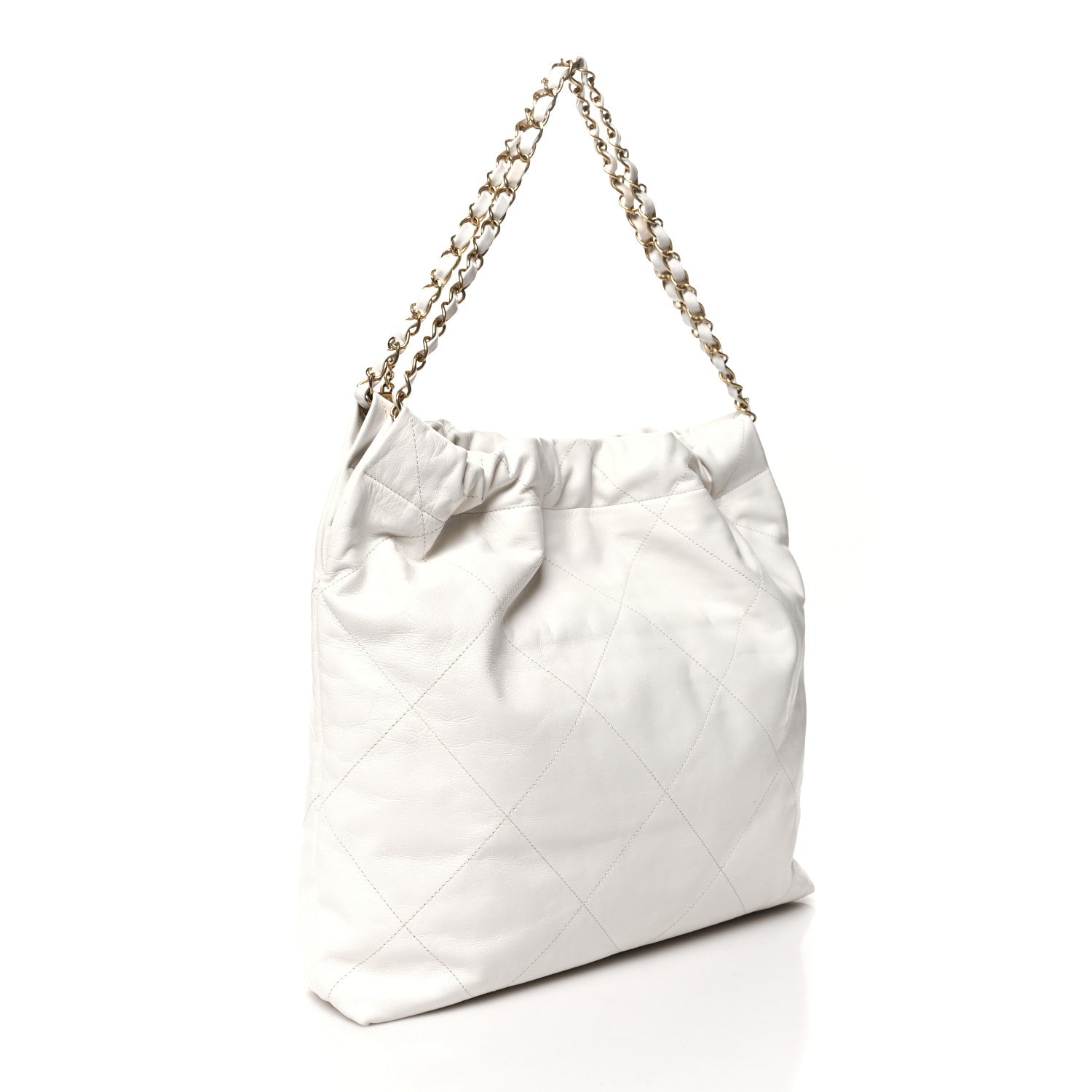Chanel Shiny Calfskin Quilted Chanel 22 White 4 of 11