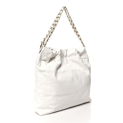 Chanel Shiny Calfskin Quilted Chanel 22 White 4 of 11