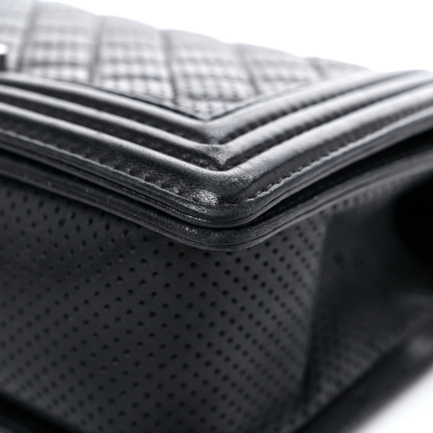 Chanel Lambskin Perforated Medium Boy Flap Black 8 of 13