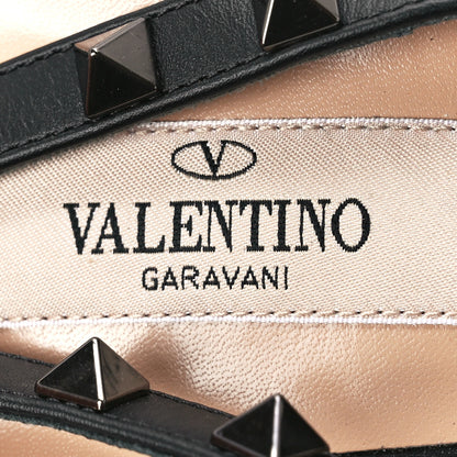 Valentino Garavani Mesh Calfskin Rockstud Ankle Strap 100mm Pumps 39 Black 7 of 7