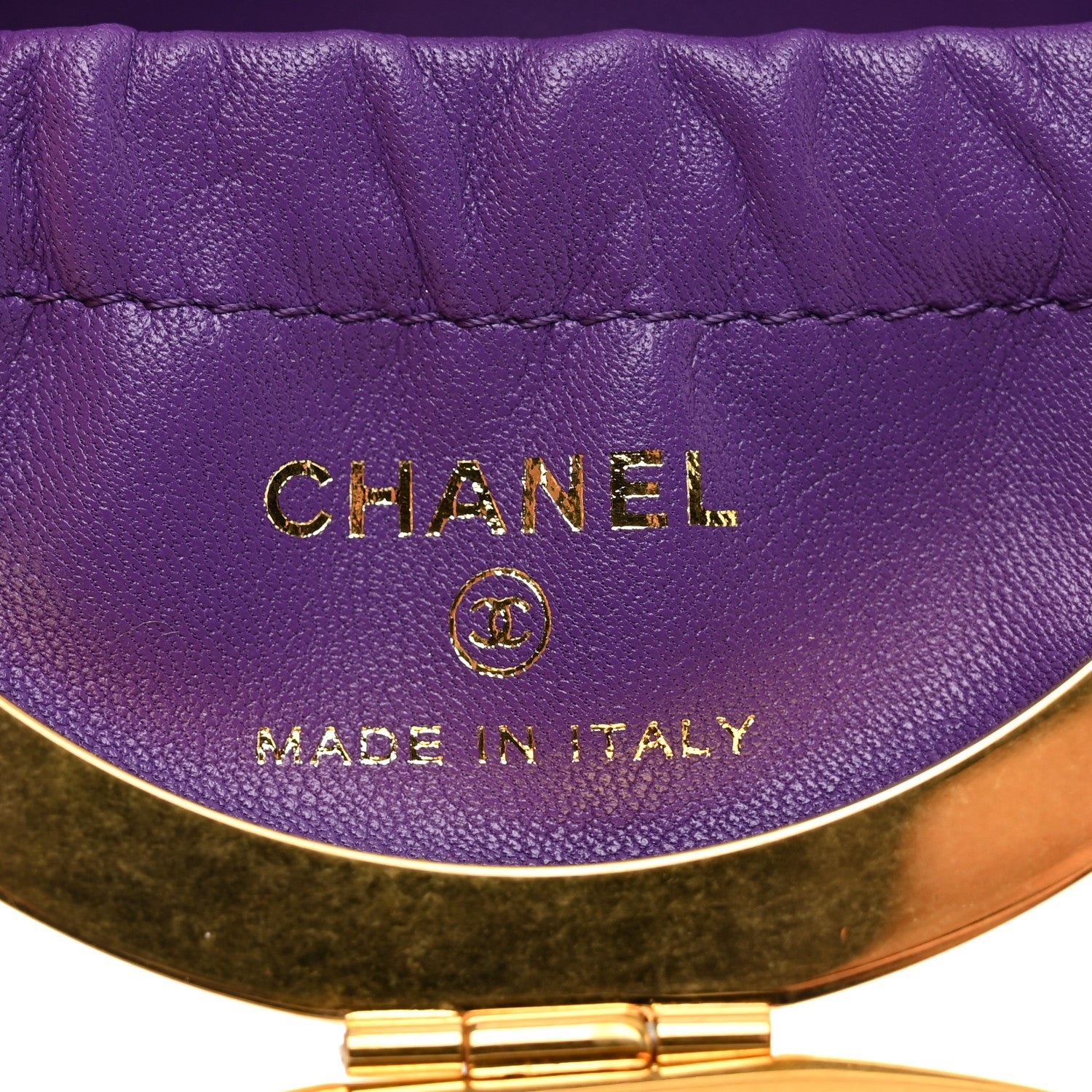 Chanel Lambskin CC Minaudiere Sphere Chain Clutch Purple 6 of 7