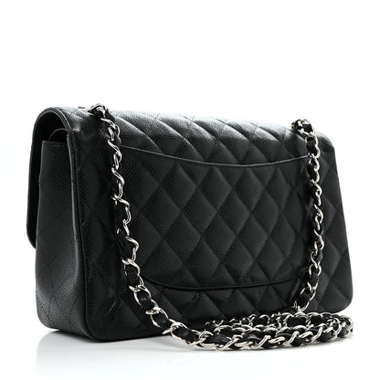 Chanel Caviar Quilted Jumbo Double Flap Black 3 of 11
