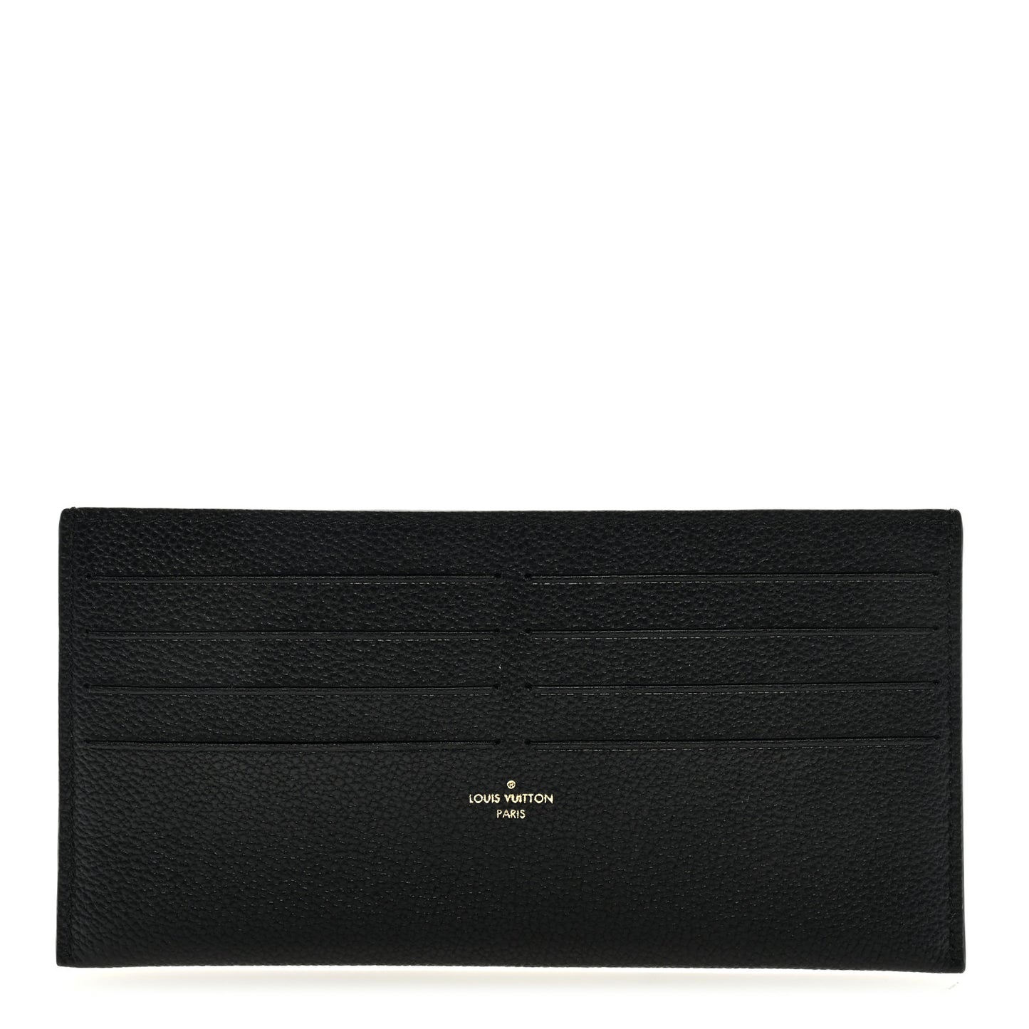 Calfskin Felicie Chain Wallet Card Holder Insert Black