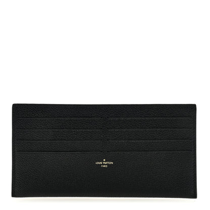 Louis Vuitton Calfskin Felicie Chain Wallet Card Holder Insert Black 1 of 6