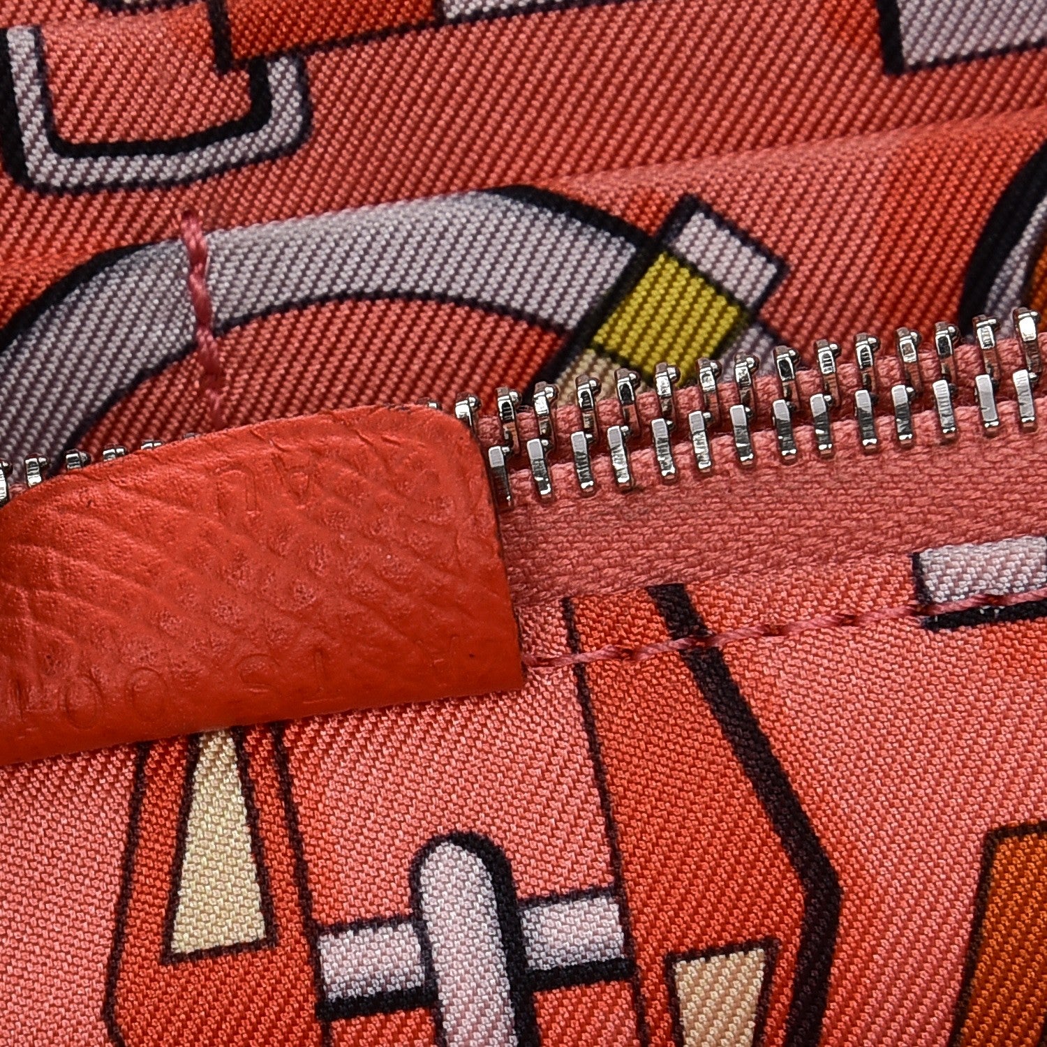 Hermes Epsom Barenia Silk'In Wallet Orange Poppy Fauve Rose Candy 7 of 8