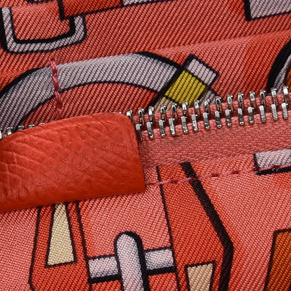 Hermes Epsom Barenia Silk'In Wallet Orange Poppy Fauve Rose Candy 7 of 8