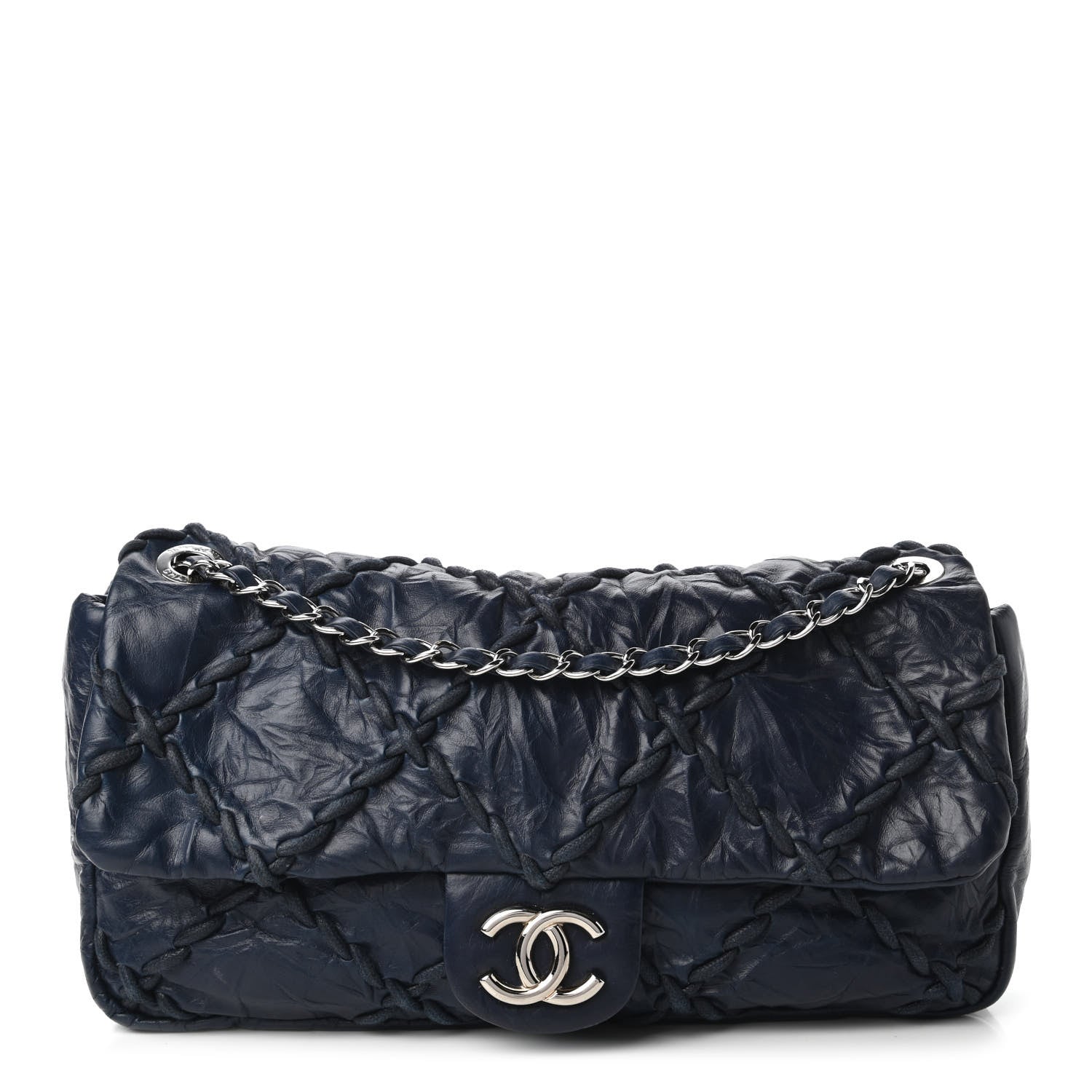 Chanel Calfskin Medium Ultra Stitch Flap Navy 1 of 10