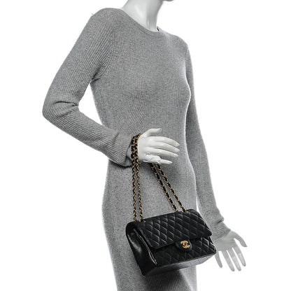 Chanel Caviar Quilted Medium Double Flap Black 2 of 8