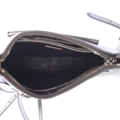 Prada Metallic Saffiano Lux Crossbody Bag Cromo 5 of 9