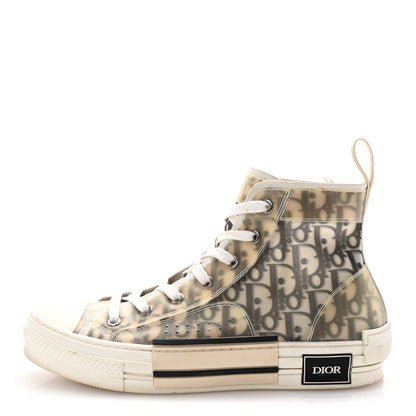 Christian Dior Technical Canvas Oblique B23 High Top Sneakers 40 White Black 1 of 9