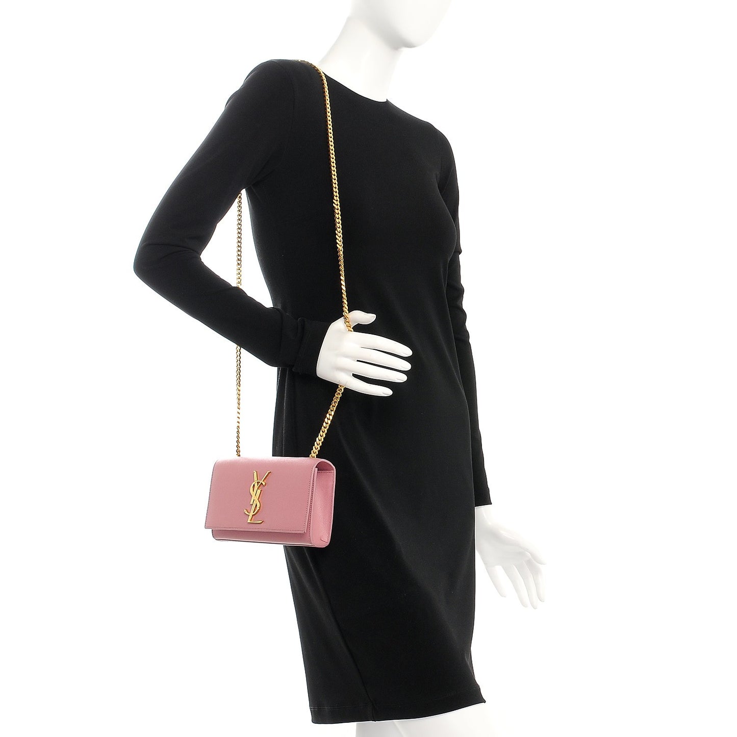 Grain De Poudre Small Classic Monogram Kate Satchel Old Rose