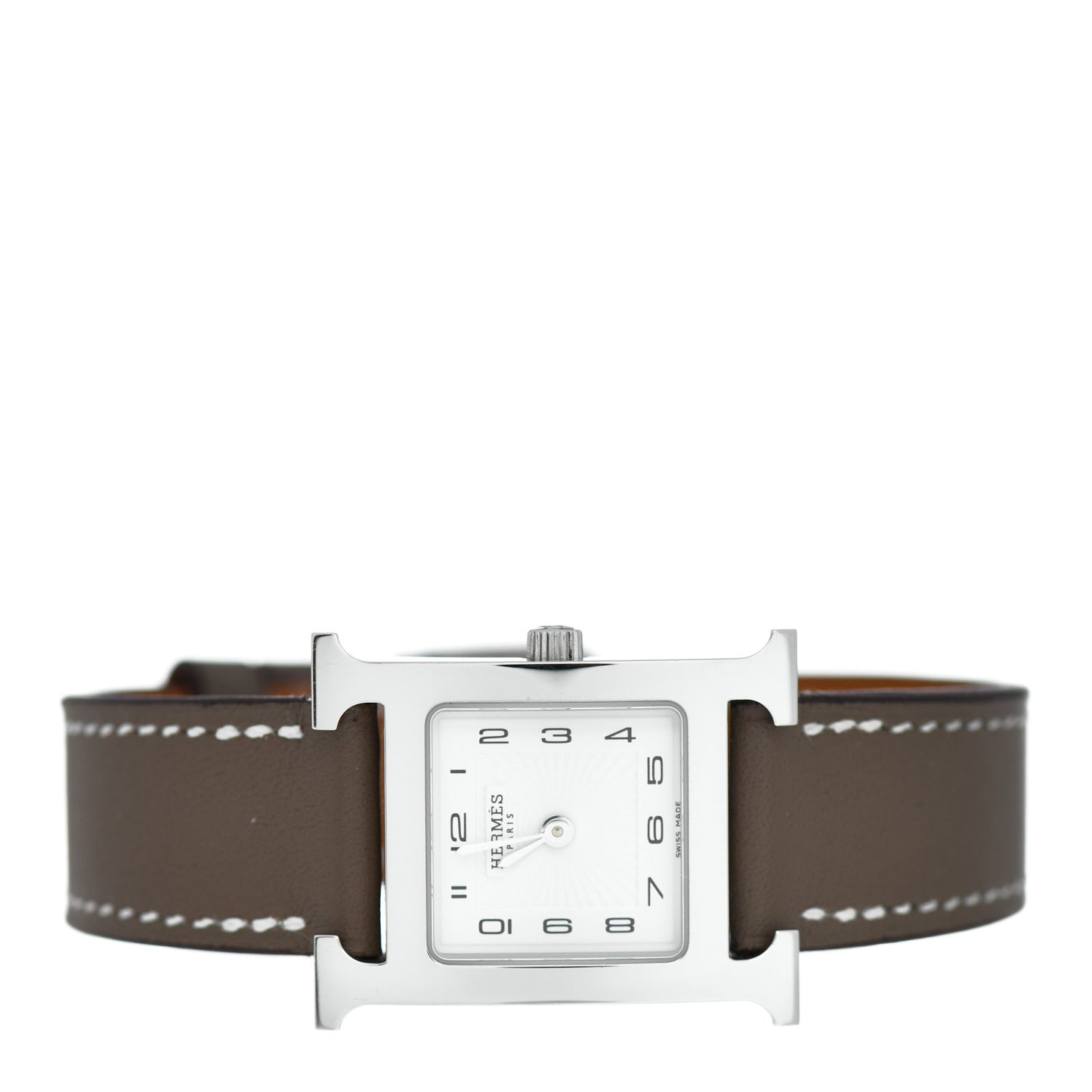 Stainless Steel Swift 21mm Heure H Hour Quartz Watch Etoupe