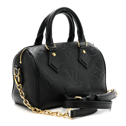 Louis Vuitton Empreinte Monogram Giant Speedy Bandouliere 20 Black 3 of 11