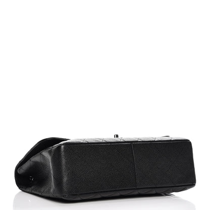 Chanel Caviar Quilted Jumbo Single Flap Black 4 of 11