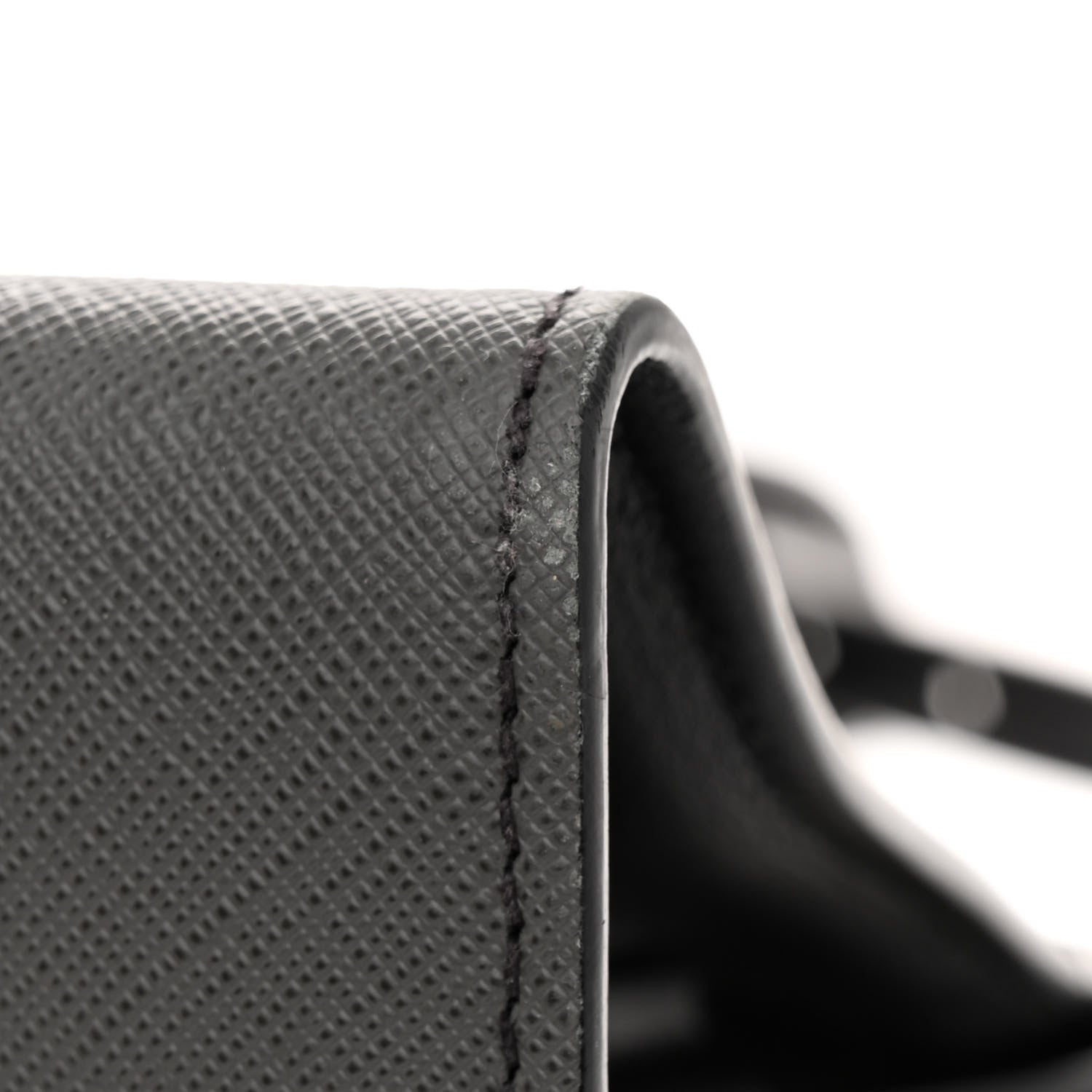 Prada Saffiano City Calfskin Small Esplanade Tote Mercurio Black 16 of 17