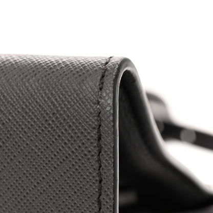 Prada Saffiano City Calfskin Small Esplanade Tote Mercurio Black 16 of 17