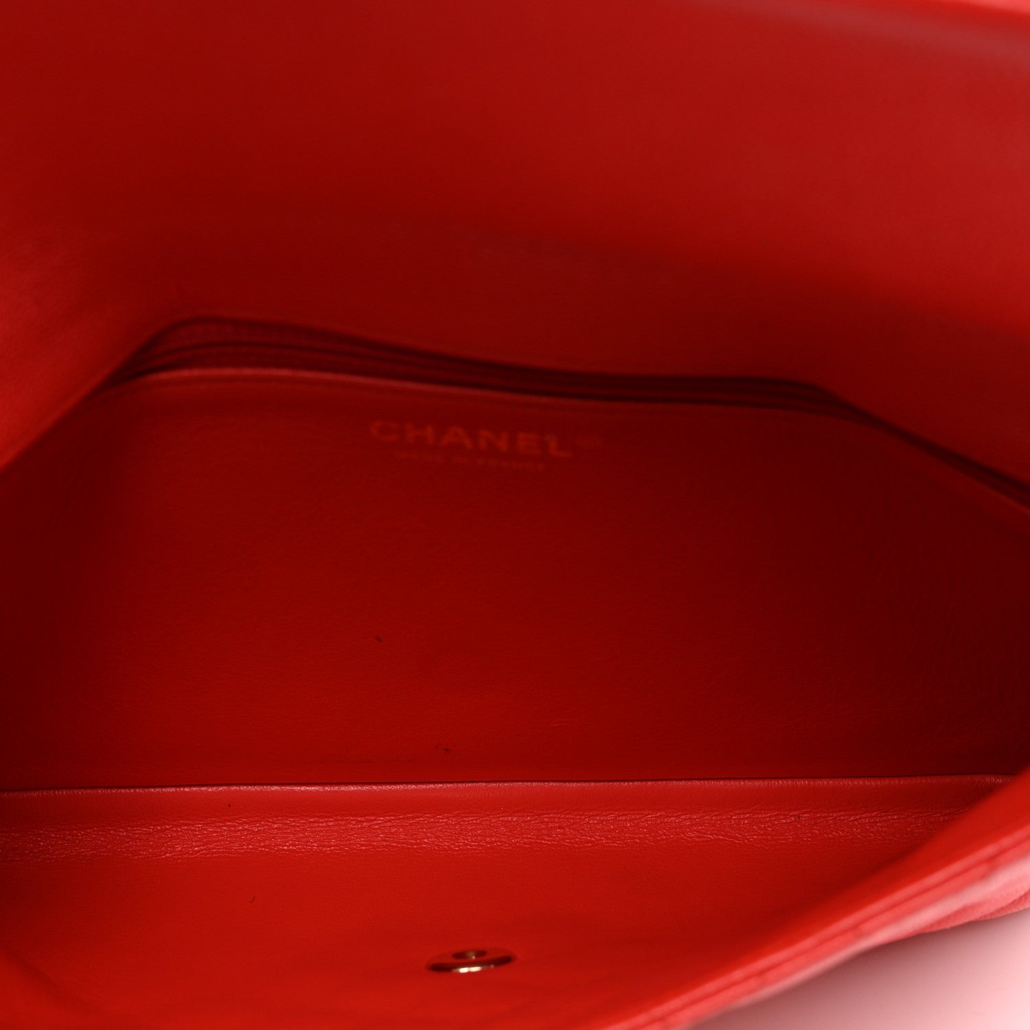 Chanel Caviar Quilted Flap Clutch Red 5 of 7