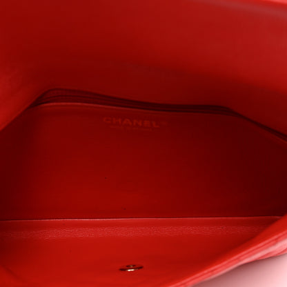 Chanel Caviar Quilted Flap Clutch Red 5 of 7