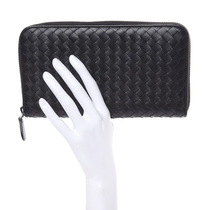 Bottega Veneta Nappa Intrecciato Zip Around Wallet Black 2 of 10