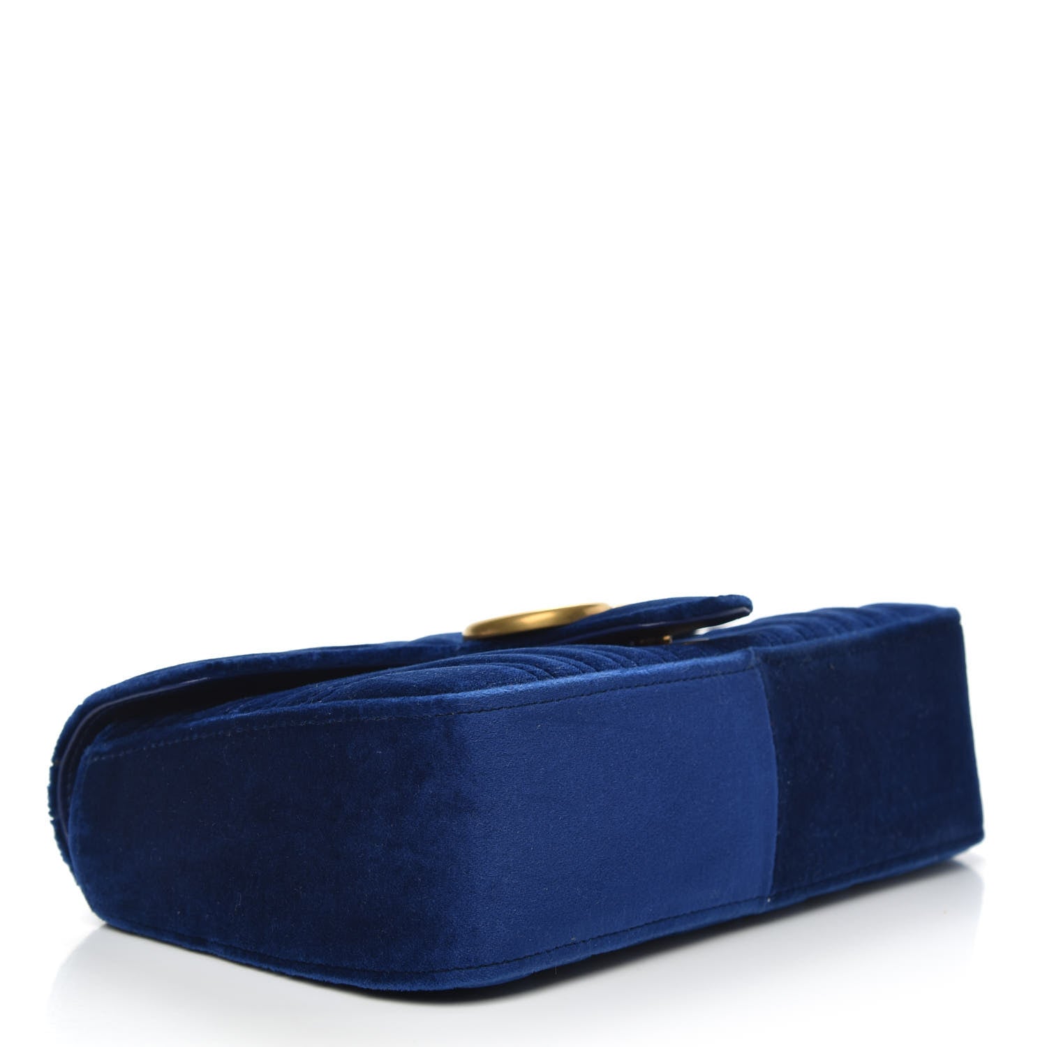 Gucci Velvet Matelasse Small GG Marmont Shoulder Bag Cobalt Blue 5 of 11