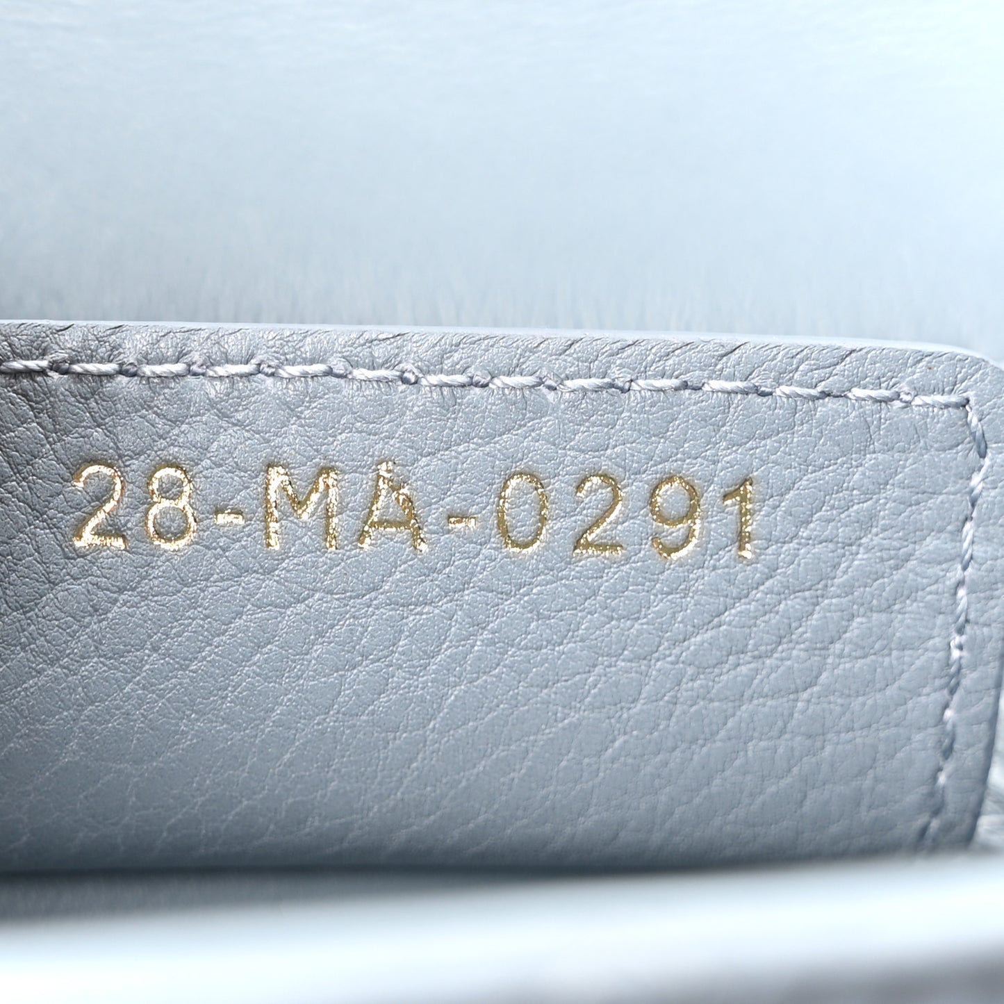 Calfskin Cannage Small Caro Bag Cloud Blue