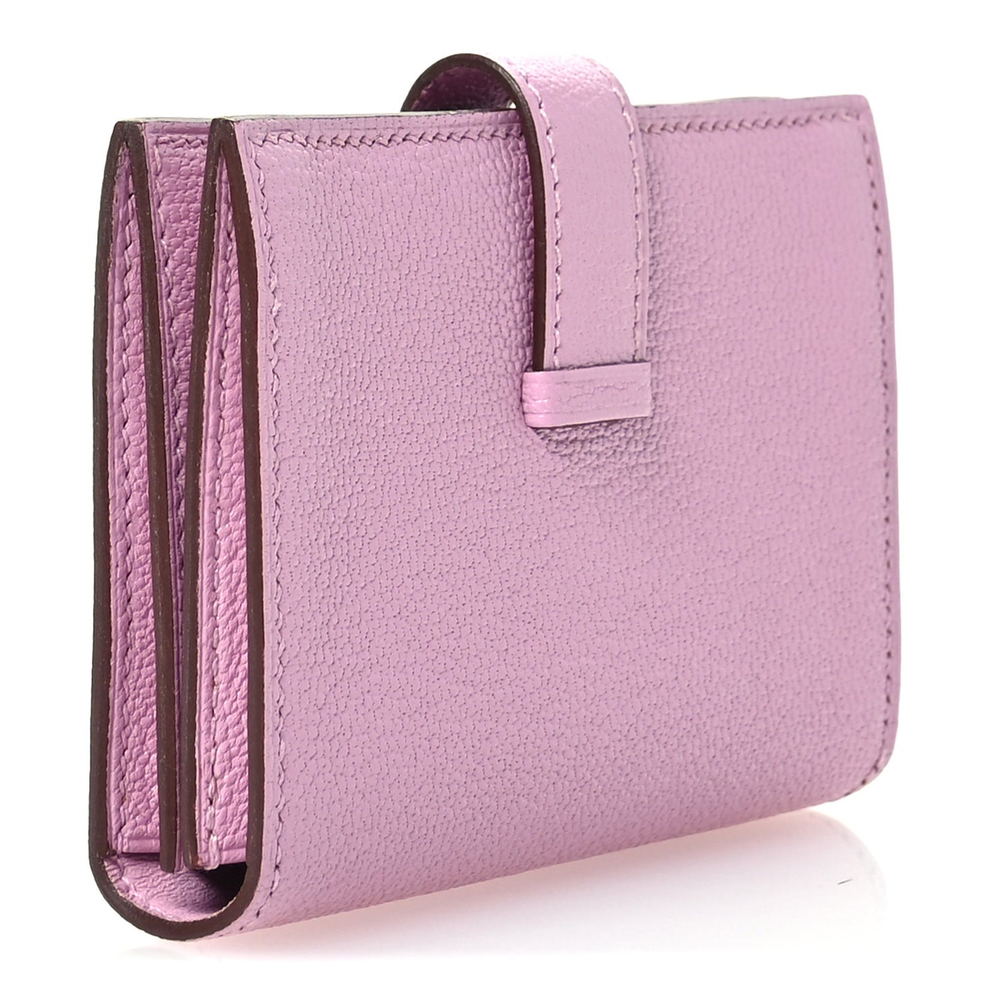 Chevre Mysore Bearn Card Holder Wallet Mauve Sylvestre