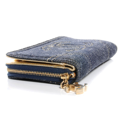 Chanel Denim CC Zip Wallet 4 of 9