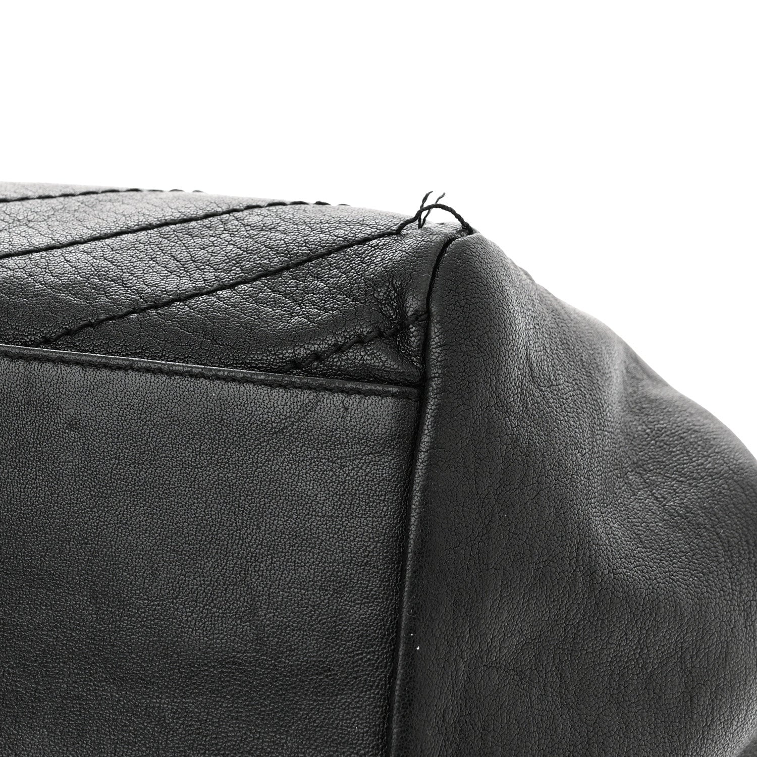 Saint Laurent Pebbled Lambskin Chevron Monogram Large Nolita Black 11 of 11