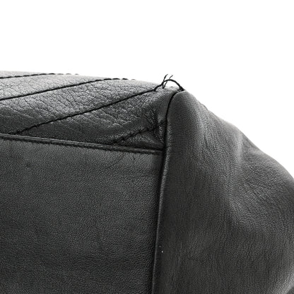 Saint Laurent Pebbled Lambskin Chevron Monogram Large Nolita Black 11 of 11