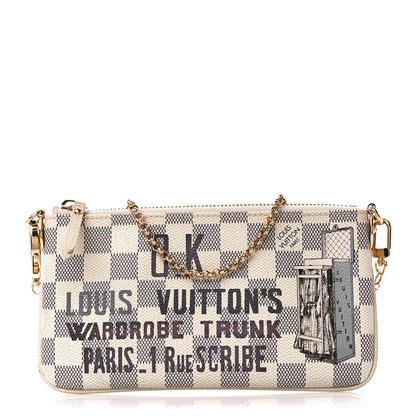 Louis Vuitton Damier Azur Trunk Pochette Milla MM 1 of 9
