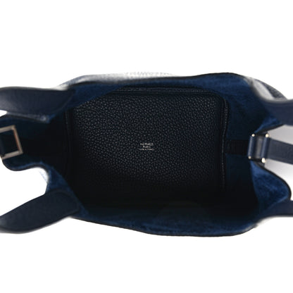 Hermes Taurillon Clemence Picotin Lock 18 PM Bleu Nuit 5 of 9