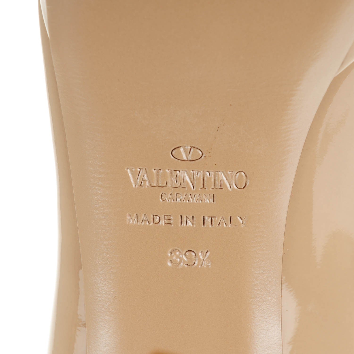 Valentino Garavani Patent Couture Bow Peep Toe 30/125mm Platform Pumps 39.5 Beige 6 of 7