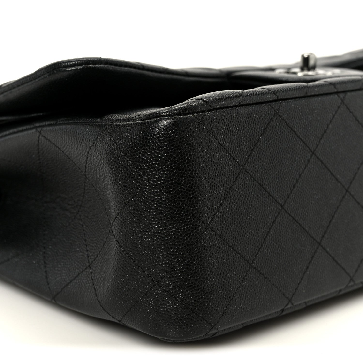 Chanel Iridescent Caviar Quilted Jumbo Double Flap Black 10 of 12