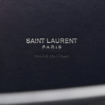 Saint Laurent Calfskin Crocodile Embossed Nano Sac De Jour Navy 7 of 11