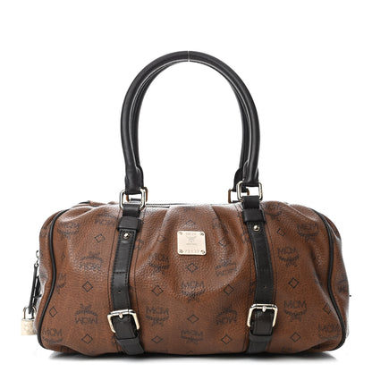 MCM Visetos Boston Bag Brown 1 of 12
