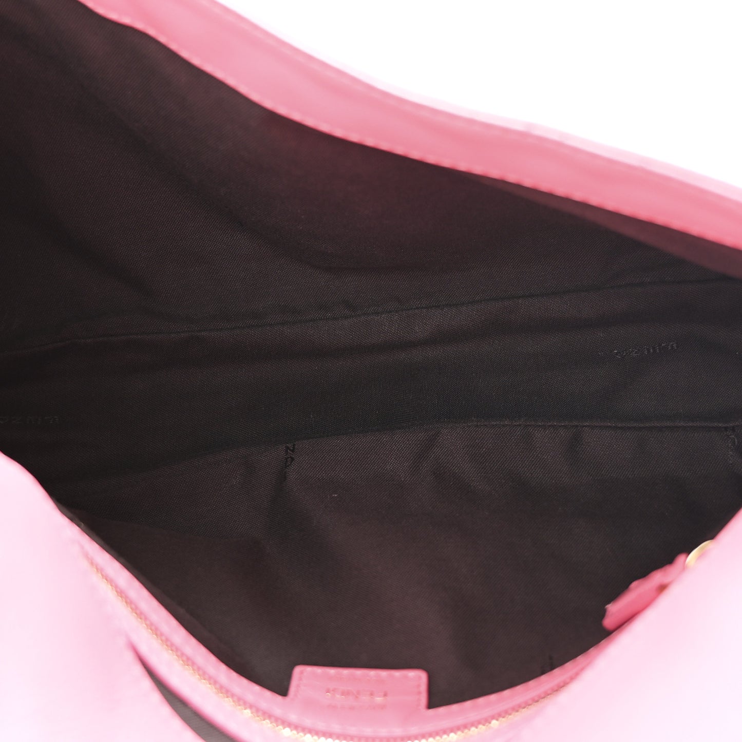 Nappa FF 1974 Embossed Large Baguette Rosa Fluo