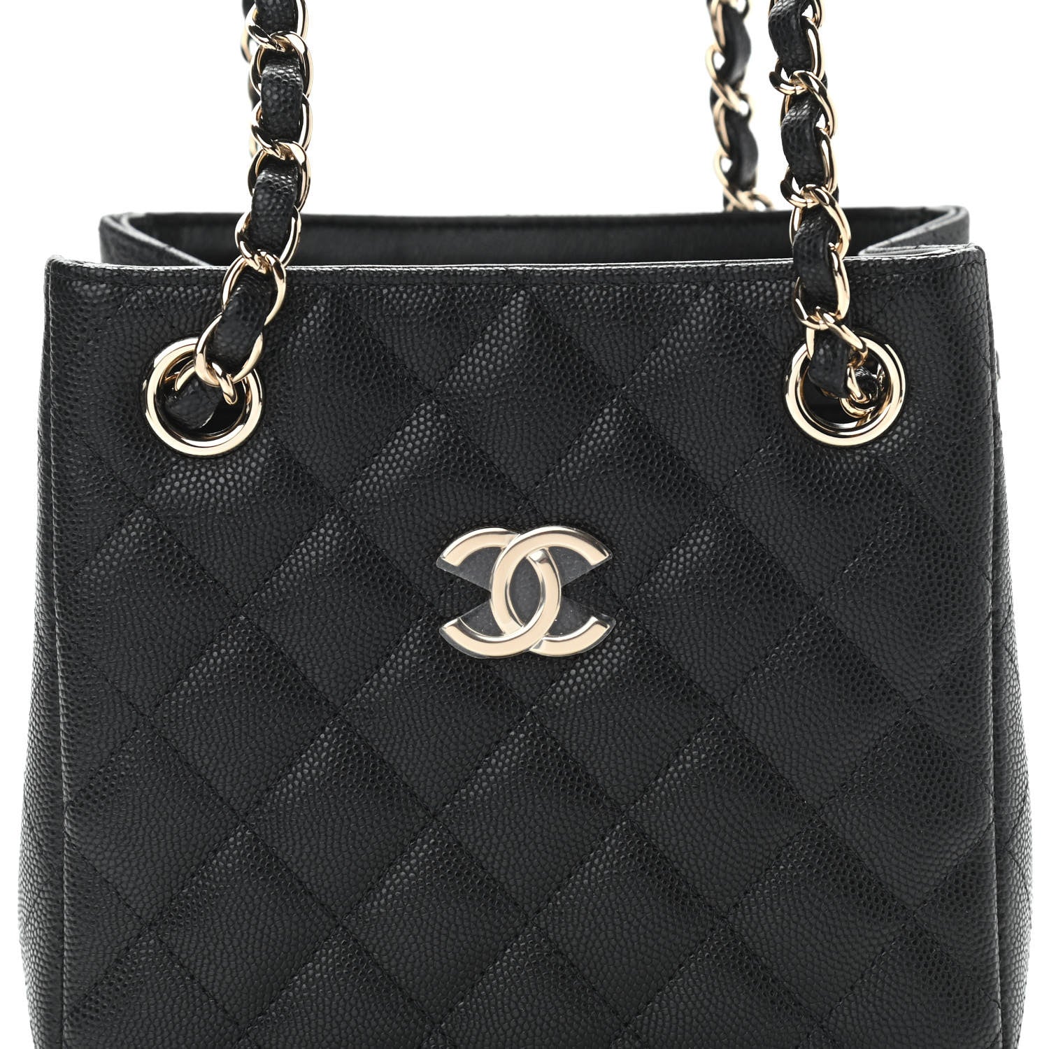 Chanel Caviar Quilted Mini Bucket Bag Black 8 of 11