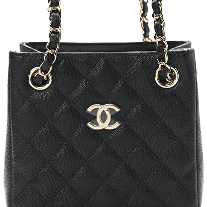 Chanel Caviar Quilted Mini Bucket Bag Black 8 of 11
