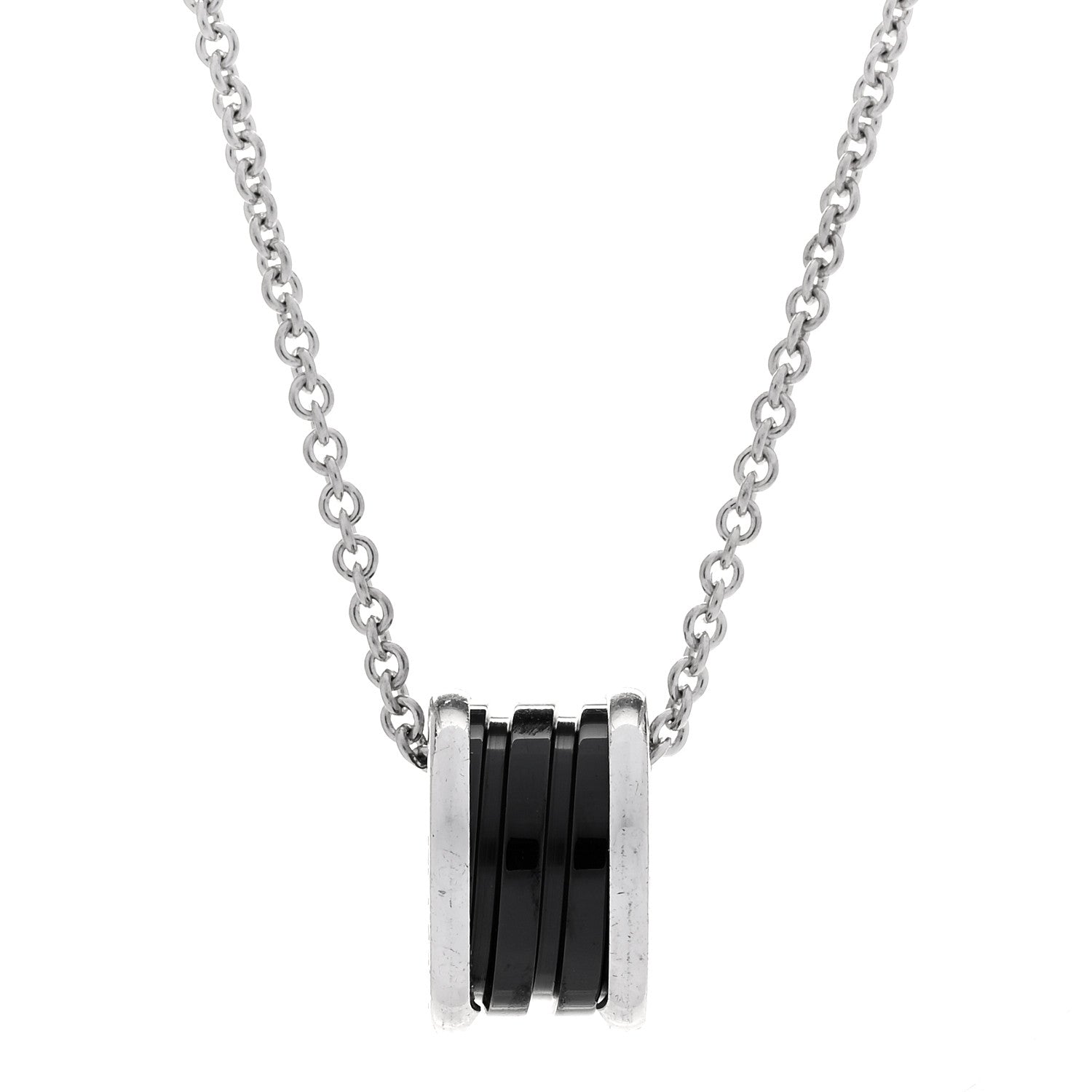 Bulgari Sterling Silver Ceramic Save The Children Pendant Necklace 1 of 7