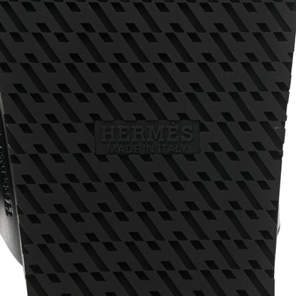 Hermes Calfskin Mens Chypre Sandals 43 Black 6 of 10
