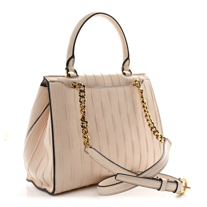 Salvatore Ferragamo Calfskin Trifolio Pinktuck Top Handle Bag Pink Lemonade 3 of 12